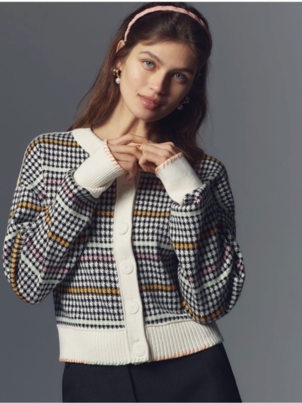 Anthropologie The Sutton Compact Cardigan Knit Sweater by Maeve Size M